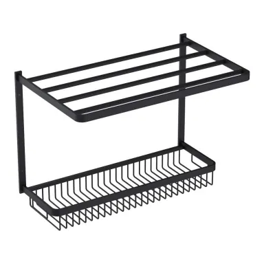 Otel Tipi Raf Havluluk Raflı Siyah - R013