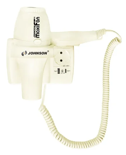 Otel Tipi Fön Makinesi johnson MaxiFön 220v ve Usb Şarj Çıkışlı Otel Tipi Saç Kurutma Makinesi 1600W - Krem