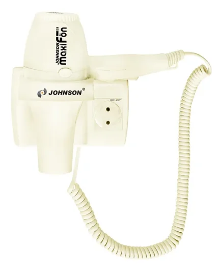 Otel Tipi Fön Makinesi Johnson MaxiFön 220v Priz Çıkışlı Otel Tipi Saç Kurutma Makinesi 1600W- Krem